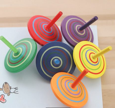 Con Quay Bằng Gỗ Nhiều Màu - giáo cụ Montessori - Đồ chơi gỗ