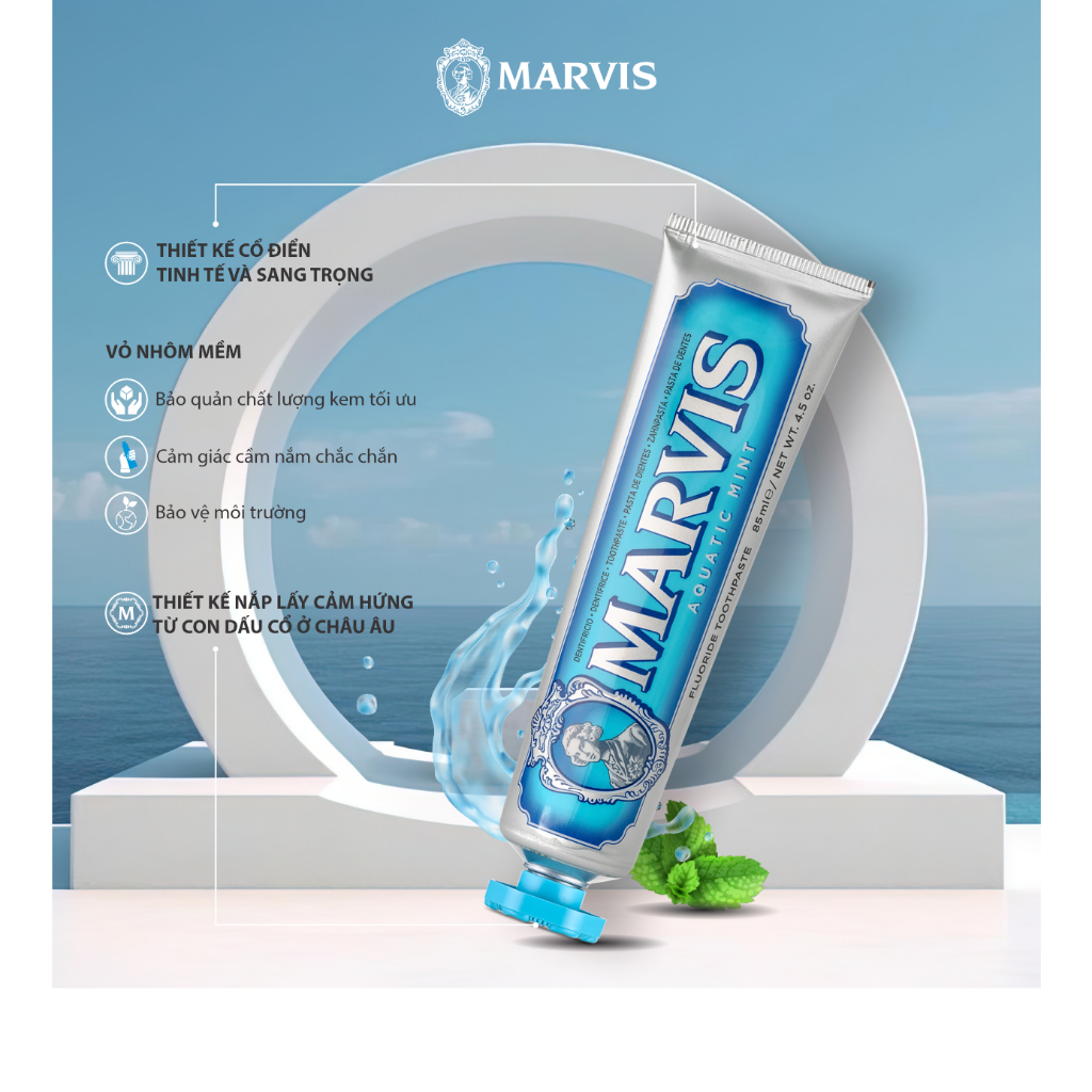 Kem đánh răng MARVIS Aquatic Mint 85ML