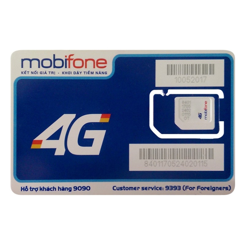 Sim 4G Mobifone MDT250A Trọn Gói 12 Tháng Mỗi Tháng 4GB Tốc Độ Cao
