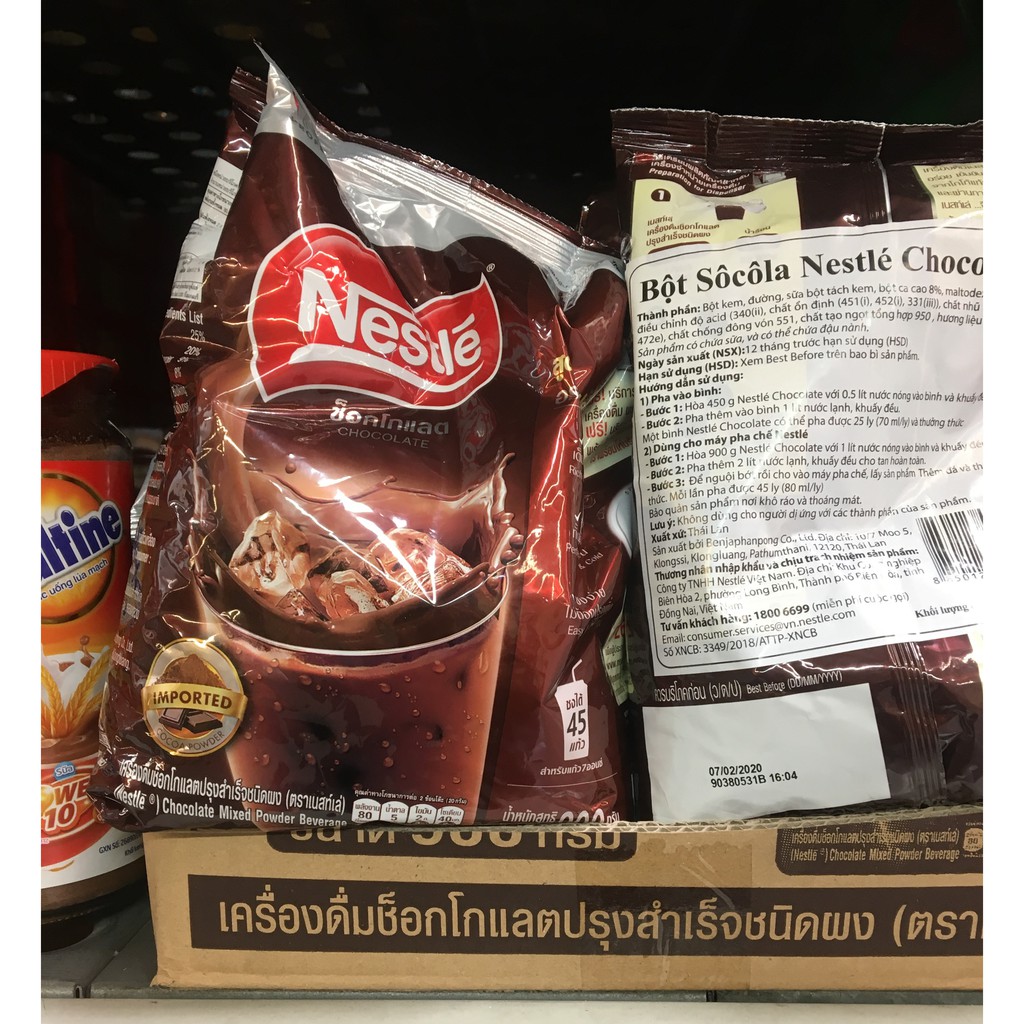 Bột Socola Nestle Thái Lan gói lớn 900g