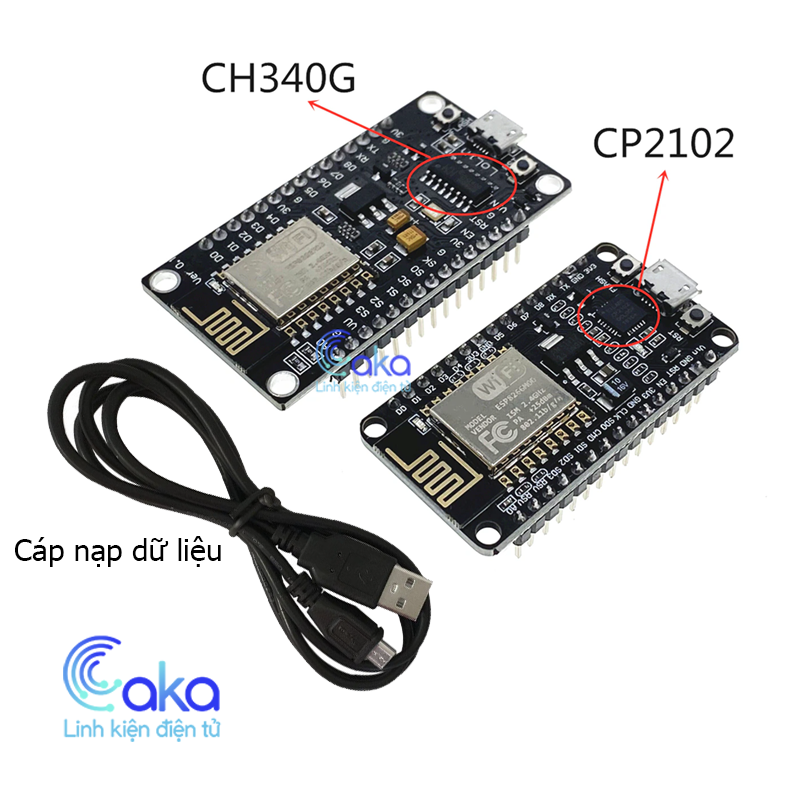 Module Kit RF thu phát Wifi ESP8266 NodeMCU Lua CP2102, CH340 V3 tùy chọn