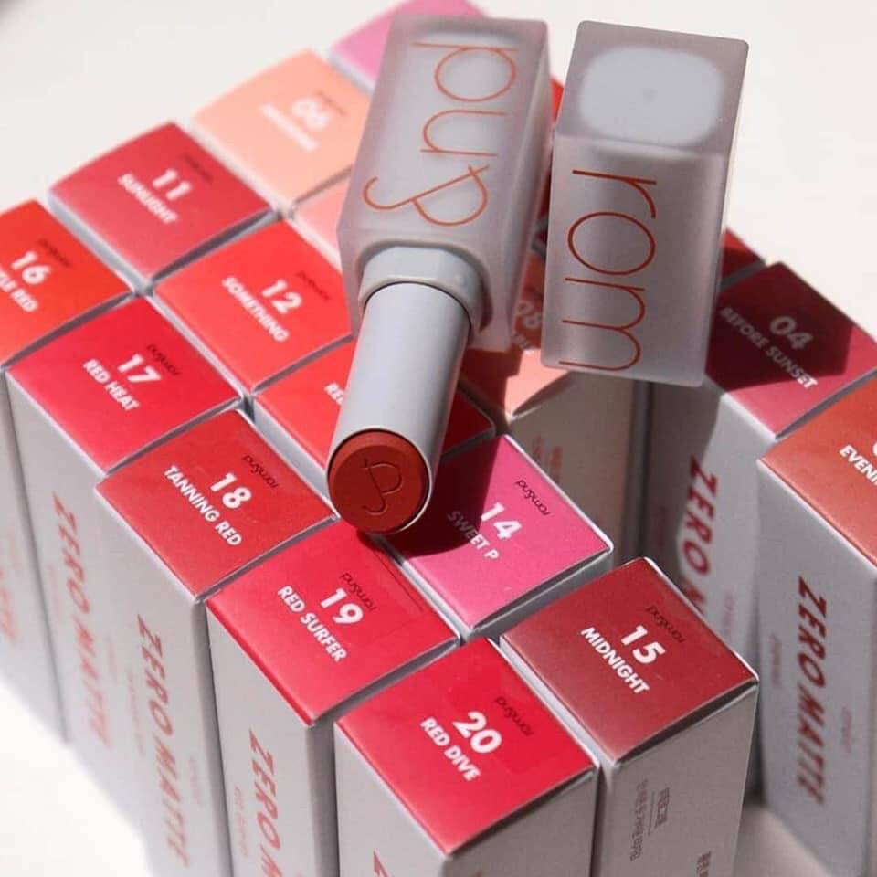 [CHÍNH HÃNG][FREESHIP] Son thỏi lì siêu nhẹ môi Romand New Zero Matte Lipstick 3g