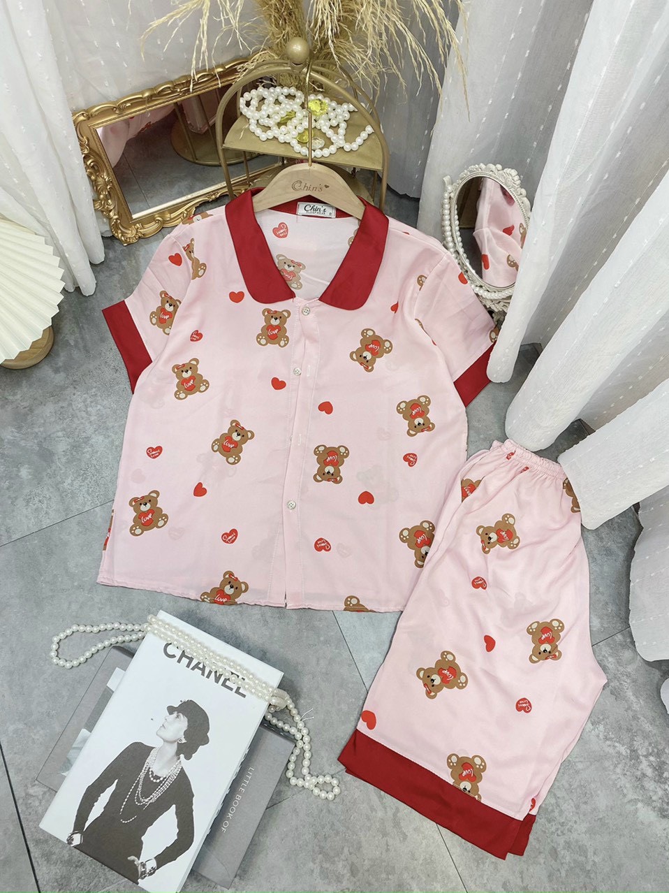 [Giá hủy diệt] BỘ LỤA PIJAMA MANGO LỬNG, CỔ SEN SIÊU XINH