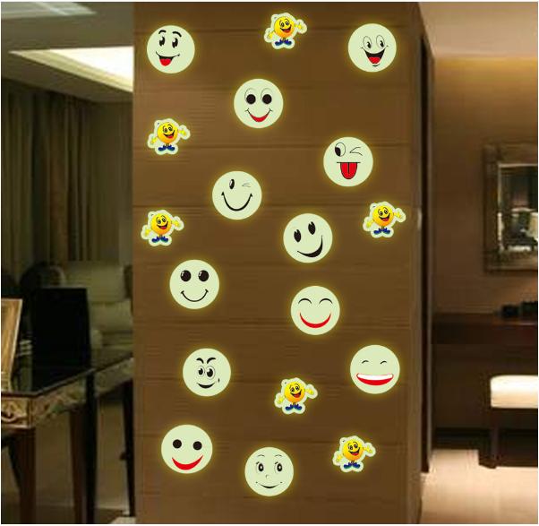 [HCM]Decal trang trí Biểu Tượng Mặt cười - Dạ Quang