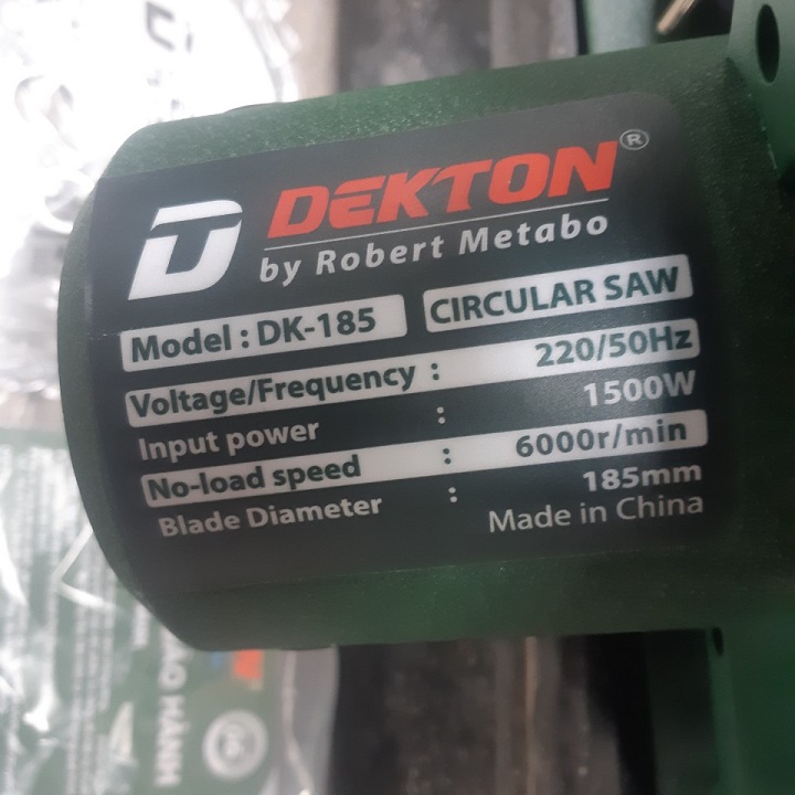 Máy cắt gỗ Dekton 1500w có lưỡi model DK 185