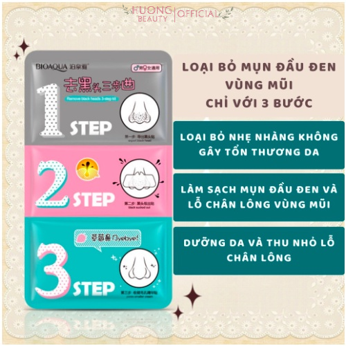 Mặt nạ lột mụn đầu đen 3 bước Bioaqua