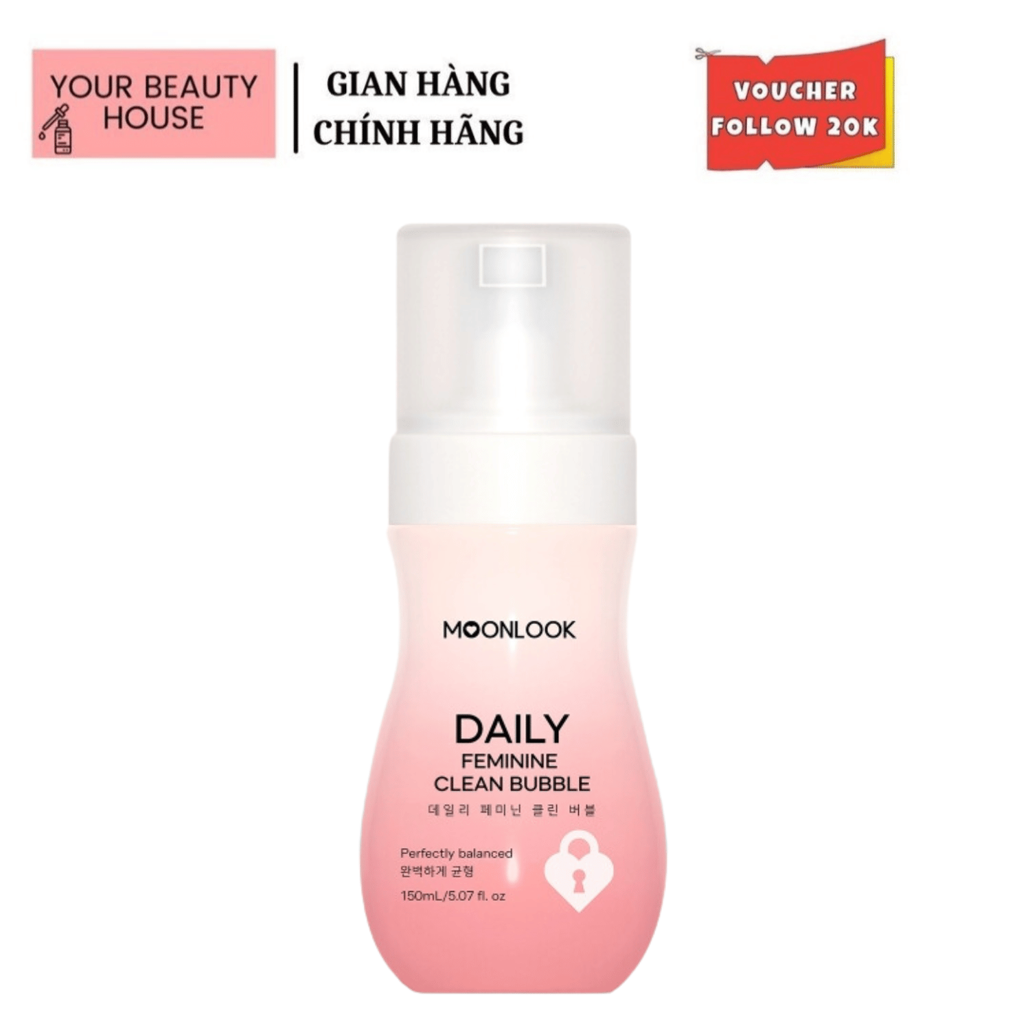 [Moonlook] Dung Dịch Vệ Sinh Tạo Bọt - 150ml
