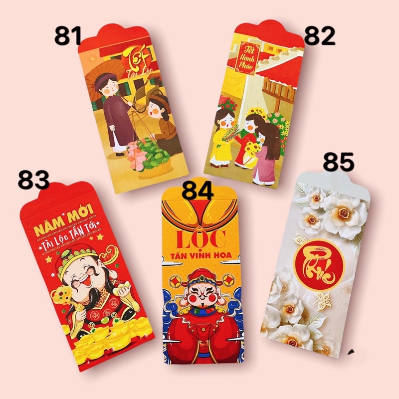Set 100 bao lì xì tết cổ truyền