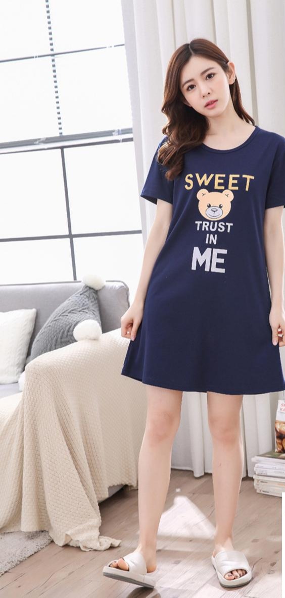 [HCM]VÁY THỜI TRANG (ĐI CHƠI + ĐỒ NGỦ + MẶC NHÀ) NỮ SWEET XANH ĐEN B16