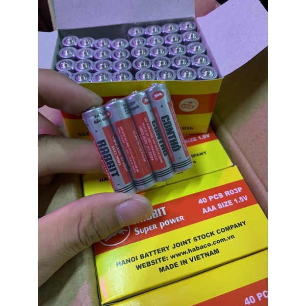 (HÀNG CTY CHÍNH HÃNG) 4 Viên Pin Tiểu Con Thỏ AAA 1,5V Chính Hãng