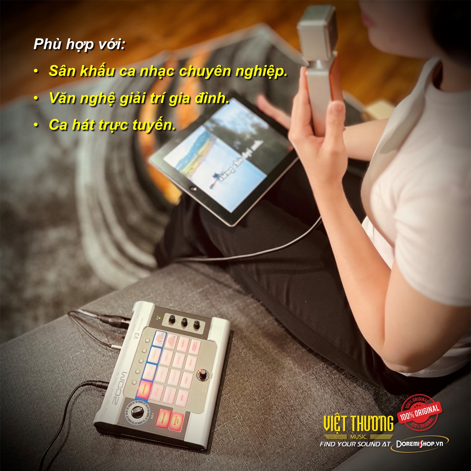 Hiệu ứng âm thanh cho Ca Sĩ ZOOM Vocal Processor V3 chính hãng