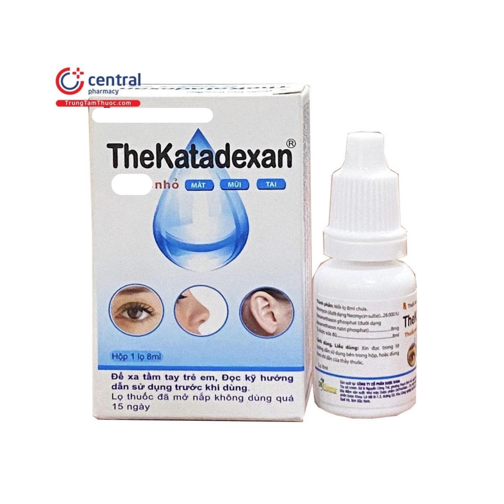 Dung dịch nhỏ mắt , mũi , tai thekatadexan lọ 8ml