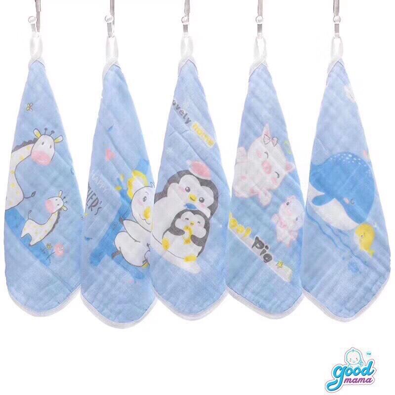Khăn mặt xô 6 lớp cho bé. Túi 5 cái