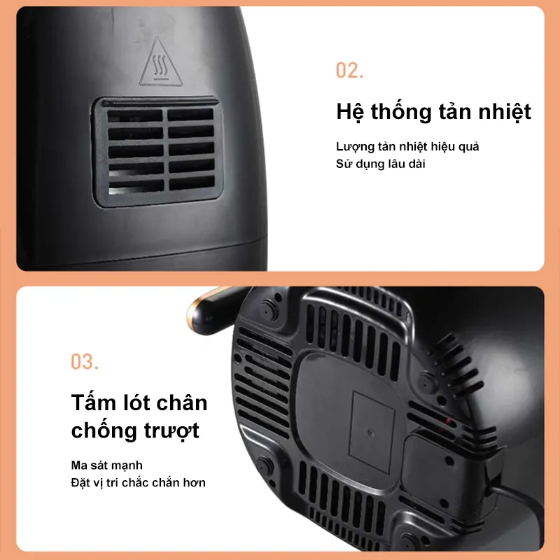 [Bảo hành 12 tháng] Nồi chiên không dầu điện tử 4,5L