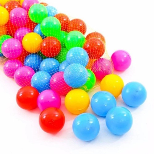 Combo 100 quả bóng bằng nhựa mềm an toàn cho bé chơi đàu trong nhà bóng, bể tắm phao, thiết kế nhiều màu sắc giúp bé nhận biết màu sắc - Set 100 qua bong nhua mem cao cap an toan cho tre em