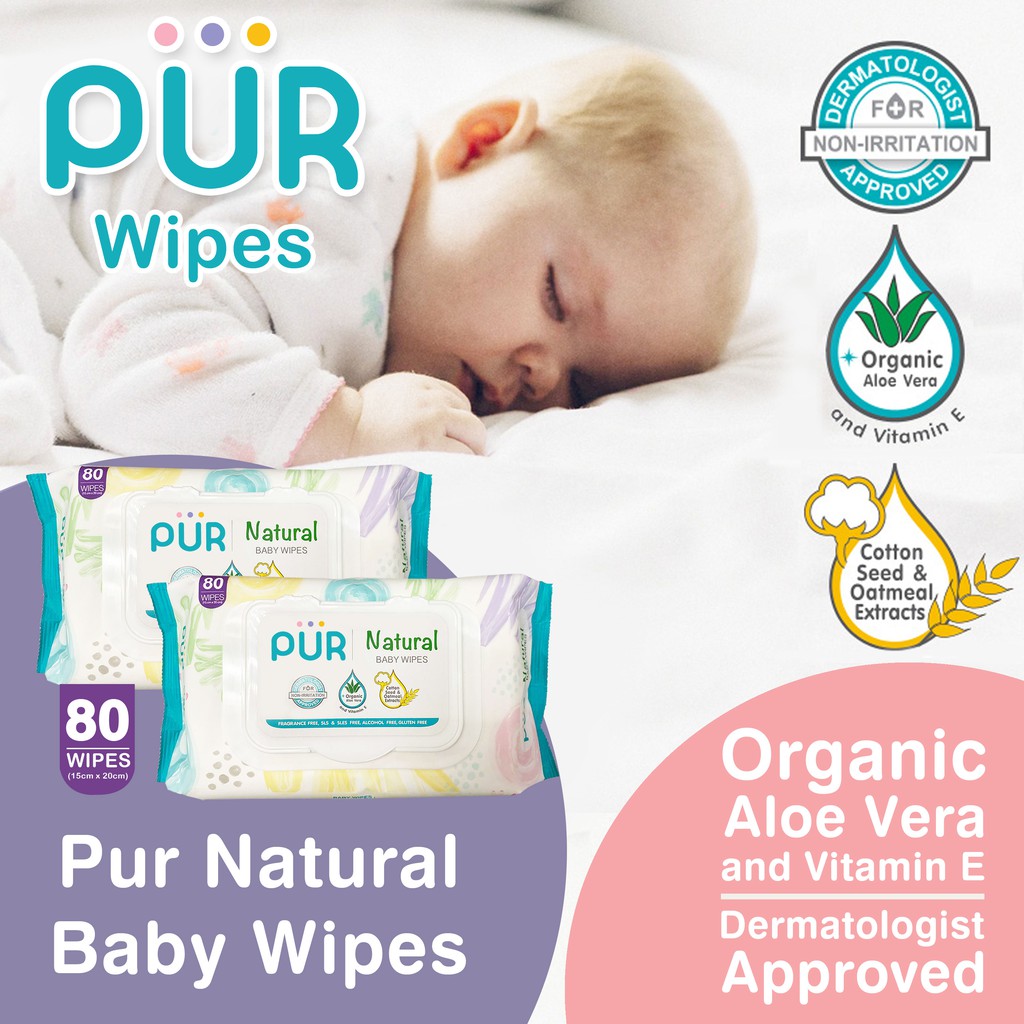 Combo 3 gói khăn ướt Pur loại 80 tờ