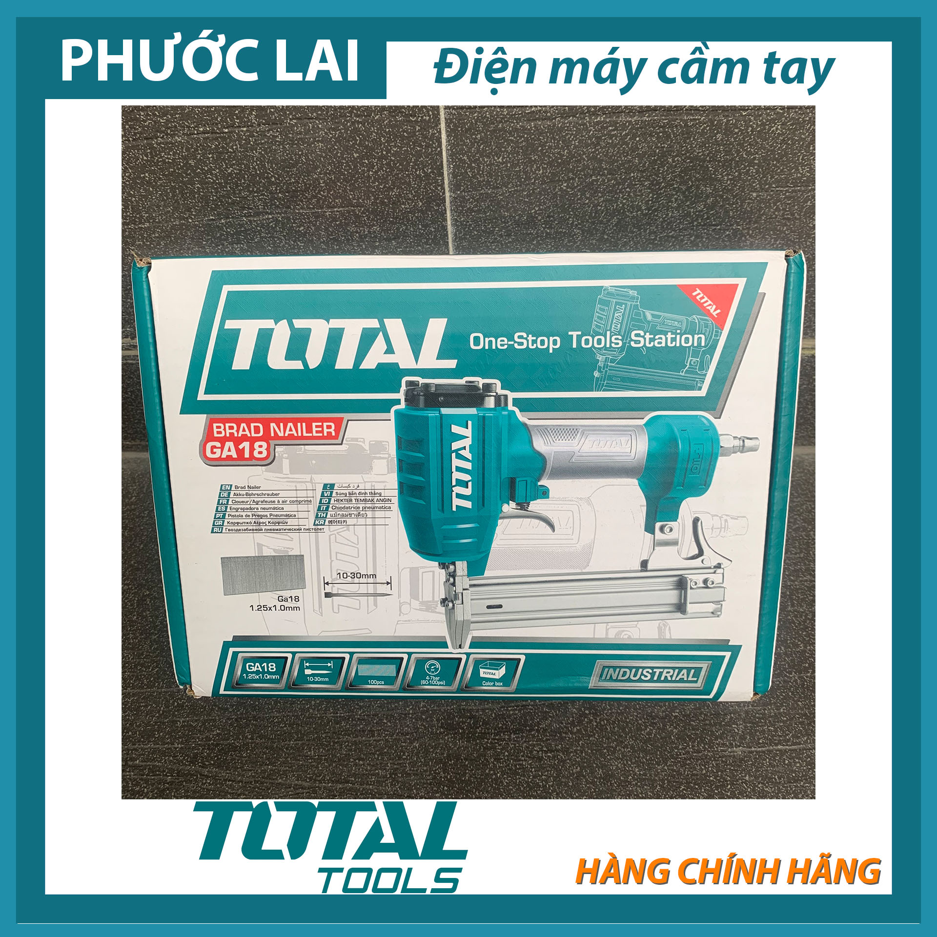 Súng bắn đinh thẳng dùng hơi Total TAT83301-3 (dành cho bắn gỗ)