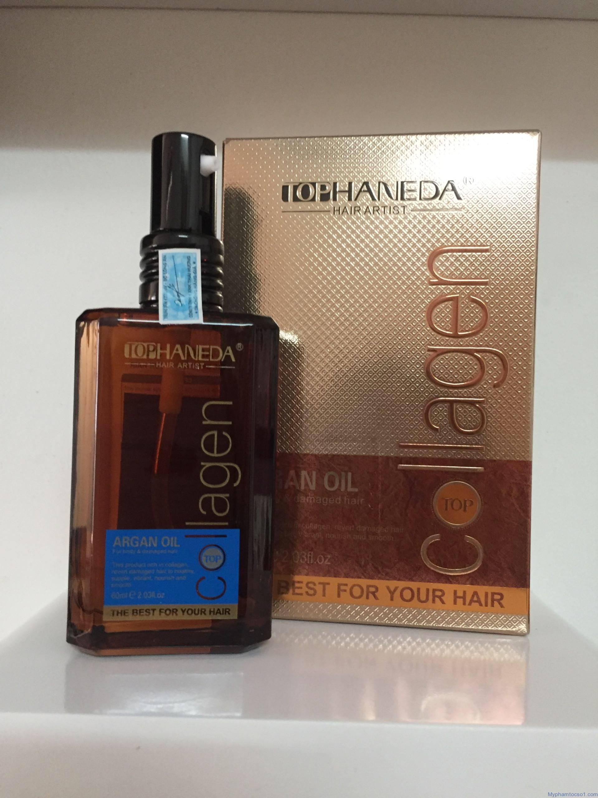 [HCM]DẦU DƯỠNG TÓC TOP HANEDA COLLAGEN ARGAN OIL 60ml