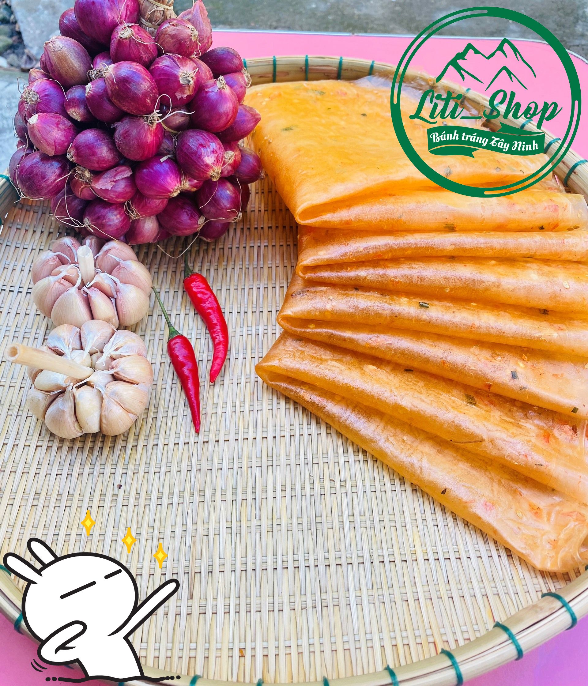 Bánh tráng Dẻo tôm tây ninh 500Gr
