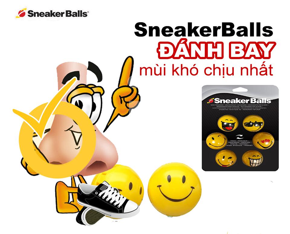 [HCM]Bóng thơm khử mùi kháng khuẩn cho giày tủ đồ Sneaker Balls Faces balls 20-877