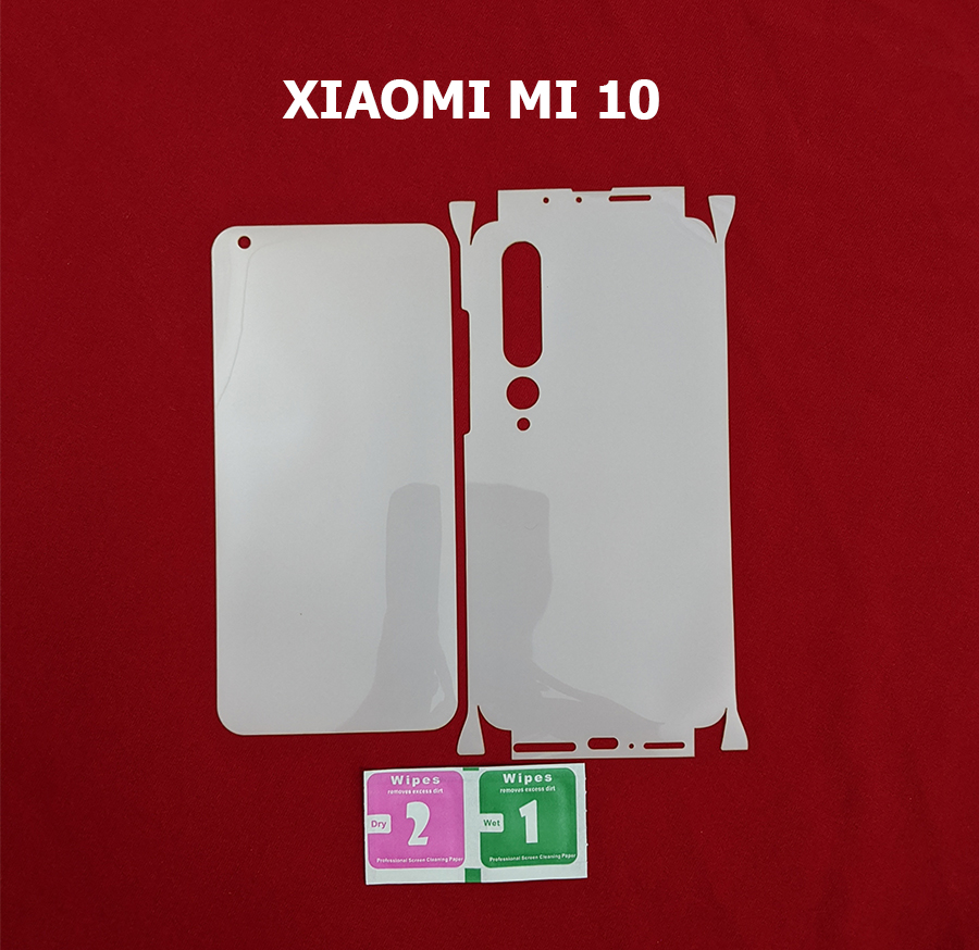 Miếng film dán PPF loại xịn full lưng viền Xiaomi Mi 10