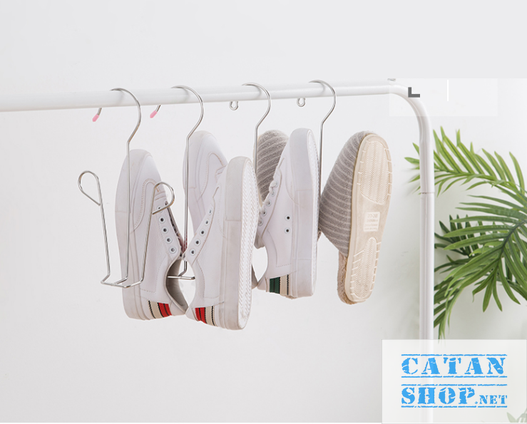 [HCMC] stylish stainless steel multifunctional shoes hanger living room save space saving gd416-phodrapstainless steel