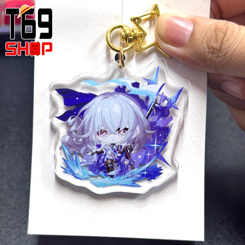 [24 mẫu] Móc khóa mica game Honkai: Star Rail - Mẫu 1 (Loại cao cấp - Hình in ép giữa 2 mặt mica) [T69 Shop]