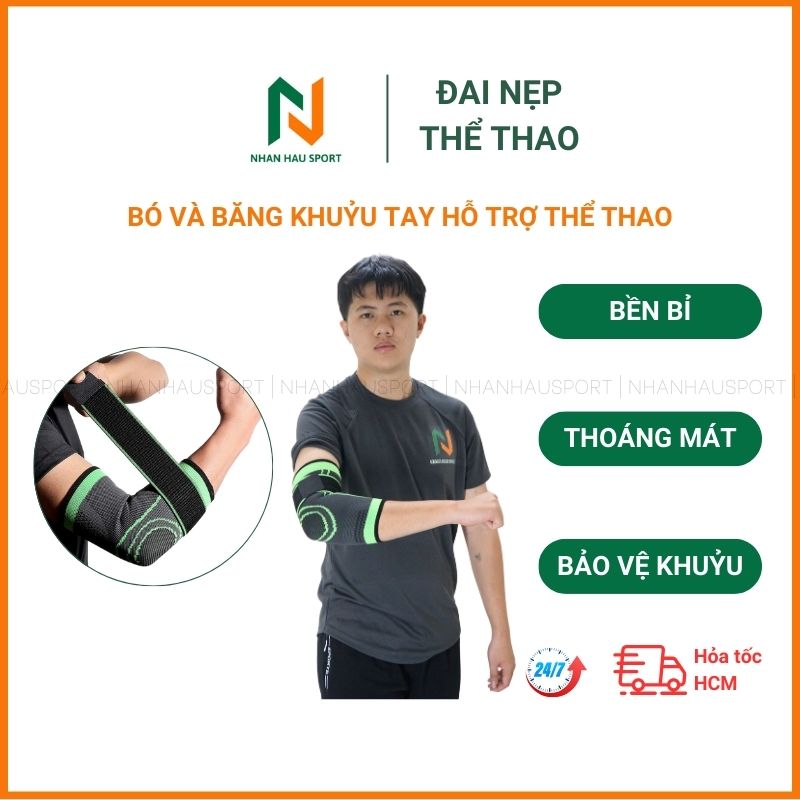 Bó khuỷu tay - băng khuỷu tay thể thao, đai quấn khuỷu tay, hỗ trợ trong các hoạt động thể thao - khuỷu tay nk2