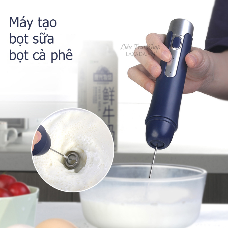 Máy đánh bọt sữa cà phê máy tạo bọt cafe sữa sạc điện USB