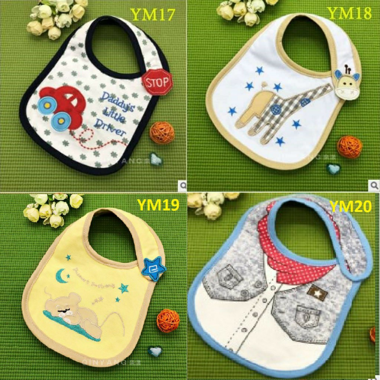 Yếm ăn dặm cotton cho bé