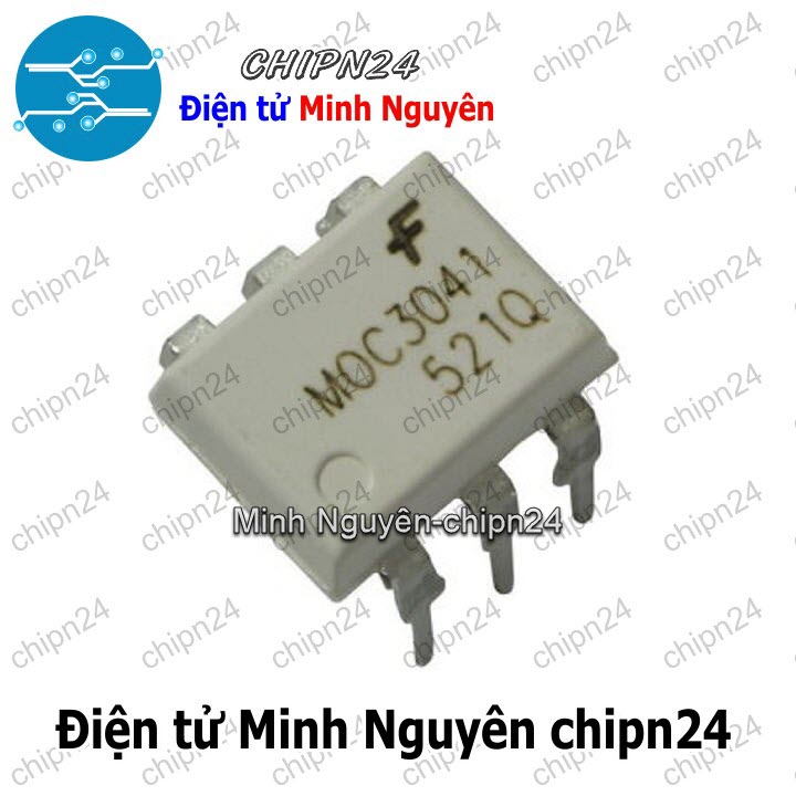 [2 con] (DT) Opto MOC3041 DIP-6 Trắng Hàng Tốt - HH001130