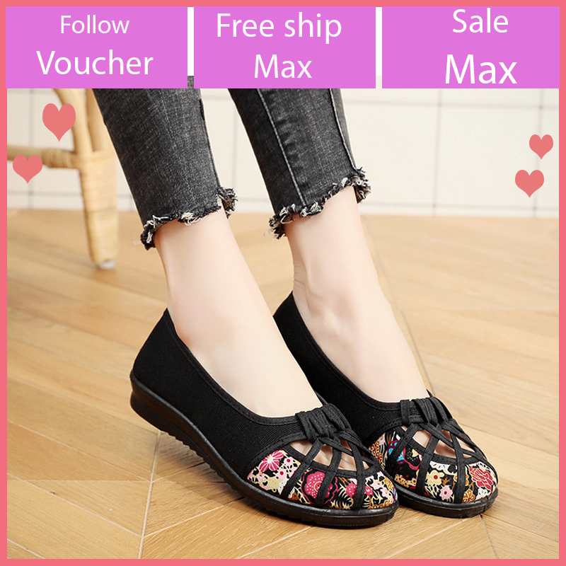 Giày búp bê nữ đế bằng 2cm đi bộ thoáng khi cực êm chân V277