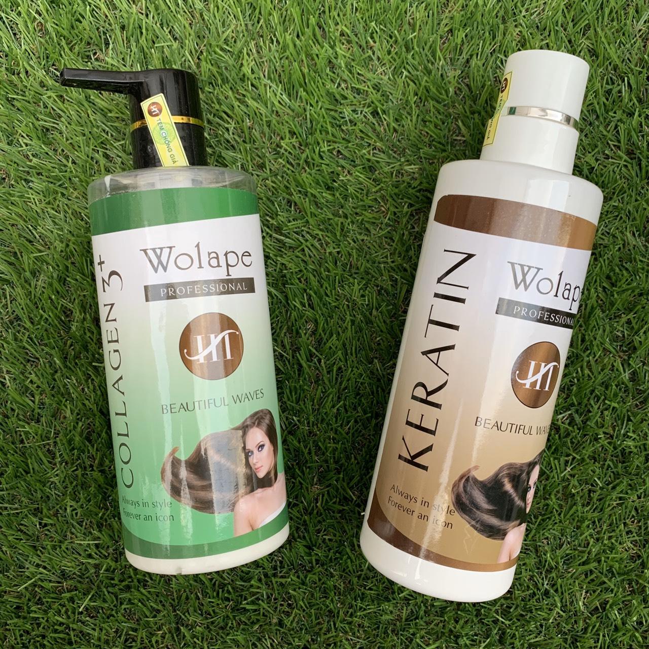 Kem hấp Collagen Wolape HT phủ bóng tóc 500ml
