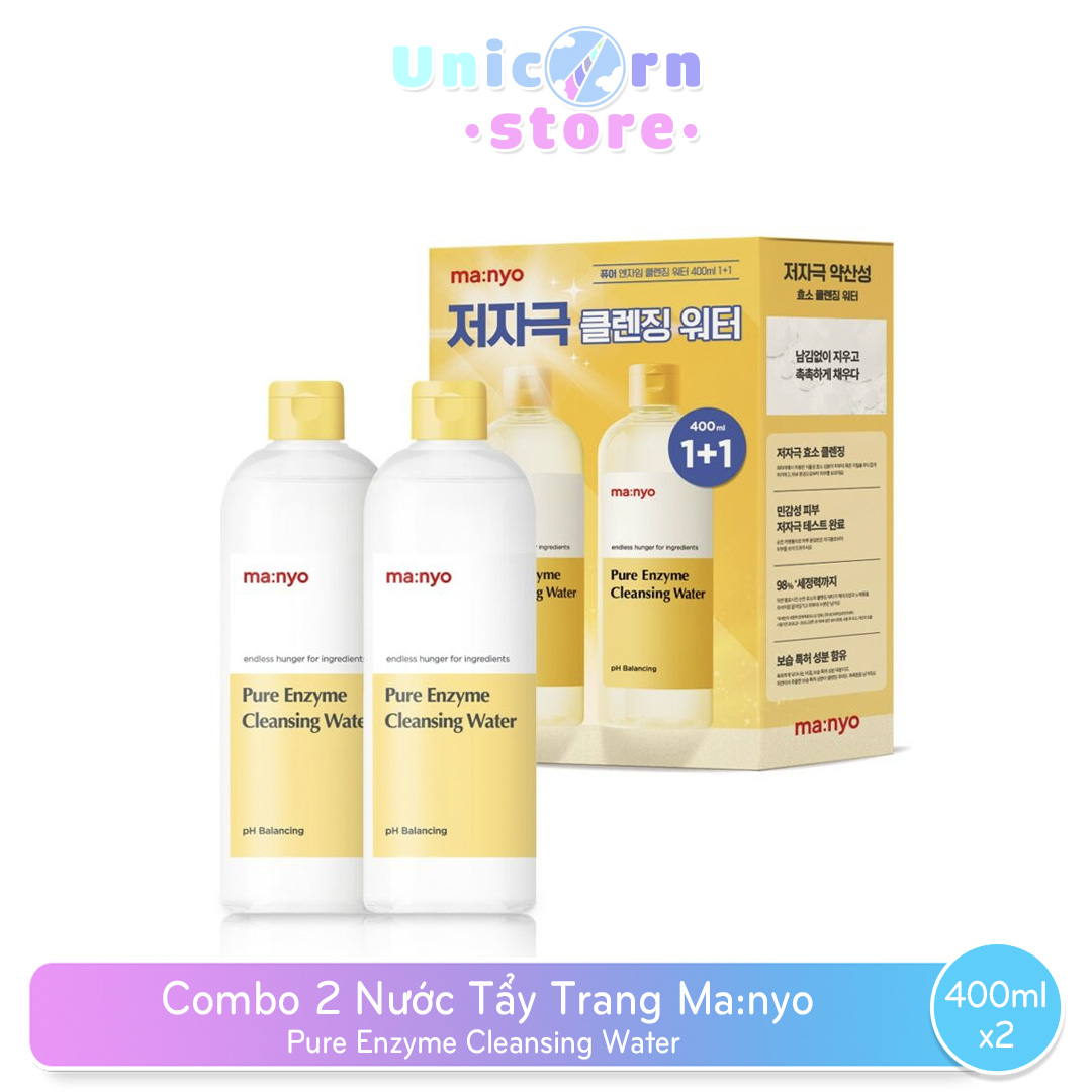 Nước tẩy trang sạch sâu, cân bằng ph manyo pure enzyme cleansing water 400ml