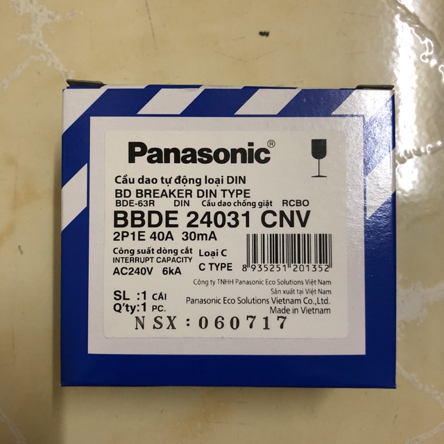 [HCM]Cầu dao chống giật panasonic