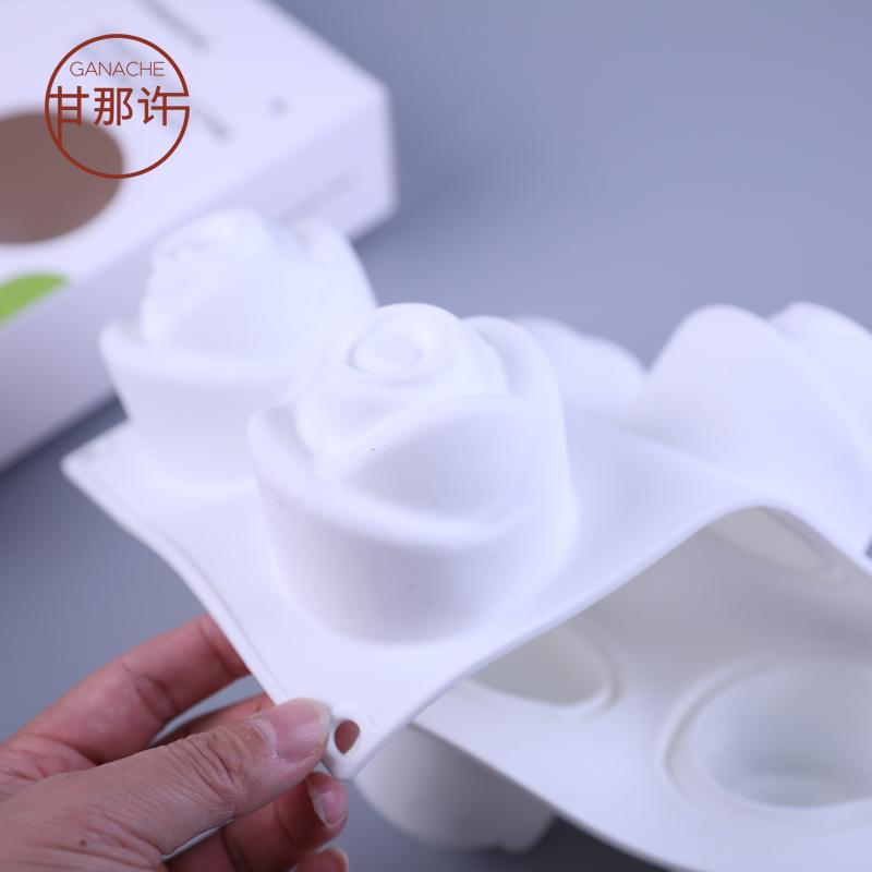 Gan Đó Xu 6 THẬM CHÍ Lập Thể Hoa Hồng Kiểu Pháp West Point Silicone Bánh Mousse Bánh Bộ Tạo Khuôn Hình Nướng Dụng Cụ