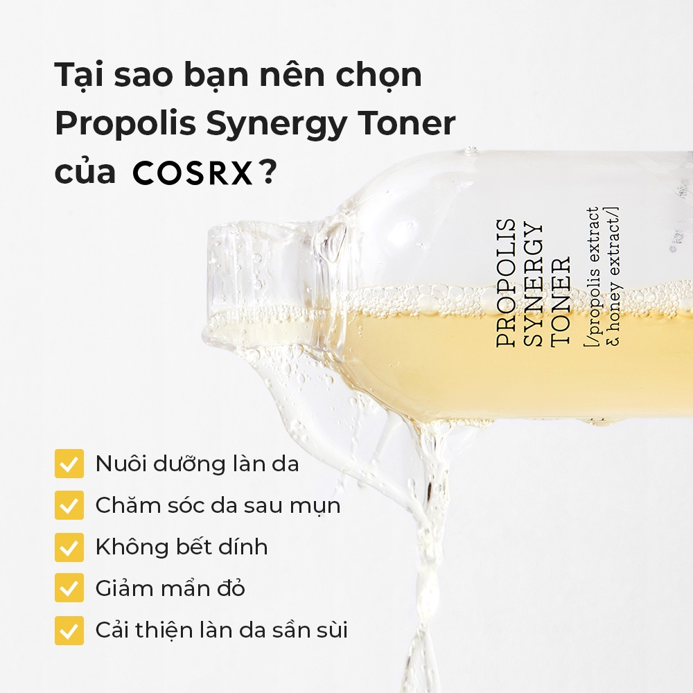 CHÍNH HÃNG✨ Cosrx Toner Full Fit Propolis Chiết Xuất Keo Ong Propolis Synergy Toner 72.6% 150ml Nước Cân Bằng Phục Hồi Da, Chống Lão Hóa Nước Hoa Hồng Chiết Xuất