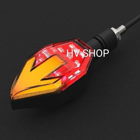 xi nhan xe may Xi Nhan Xe moto hv shop 1 mặt 2 màu Q3 ( đỏ - vàng ) ( 1 cặp )