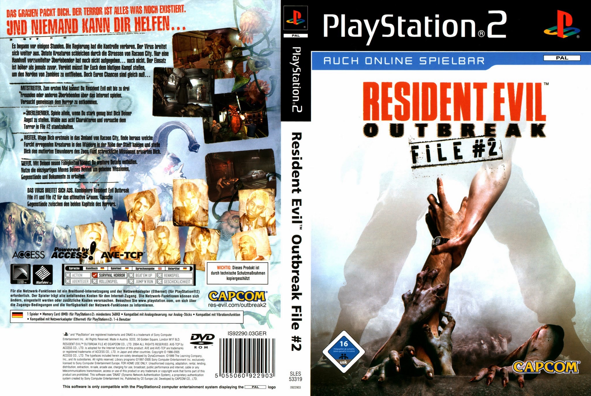 Đĩa game PS2, Resident Evil Outbreak: File #2. cho PS2