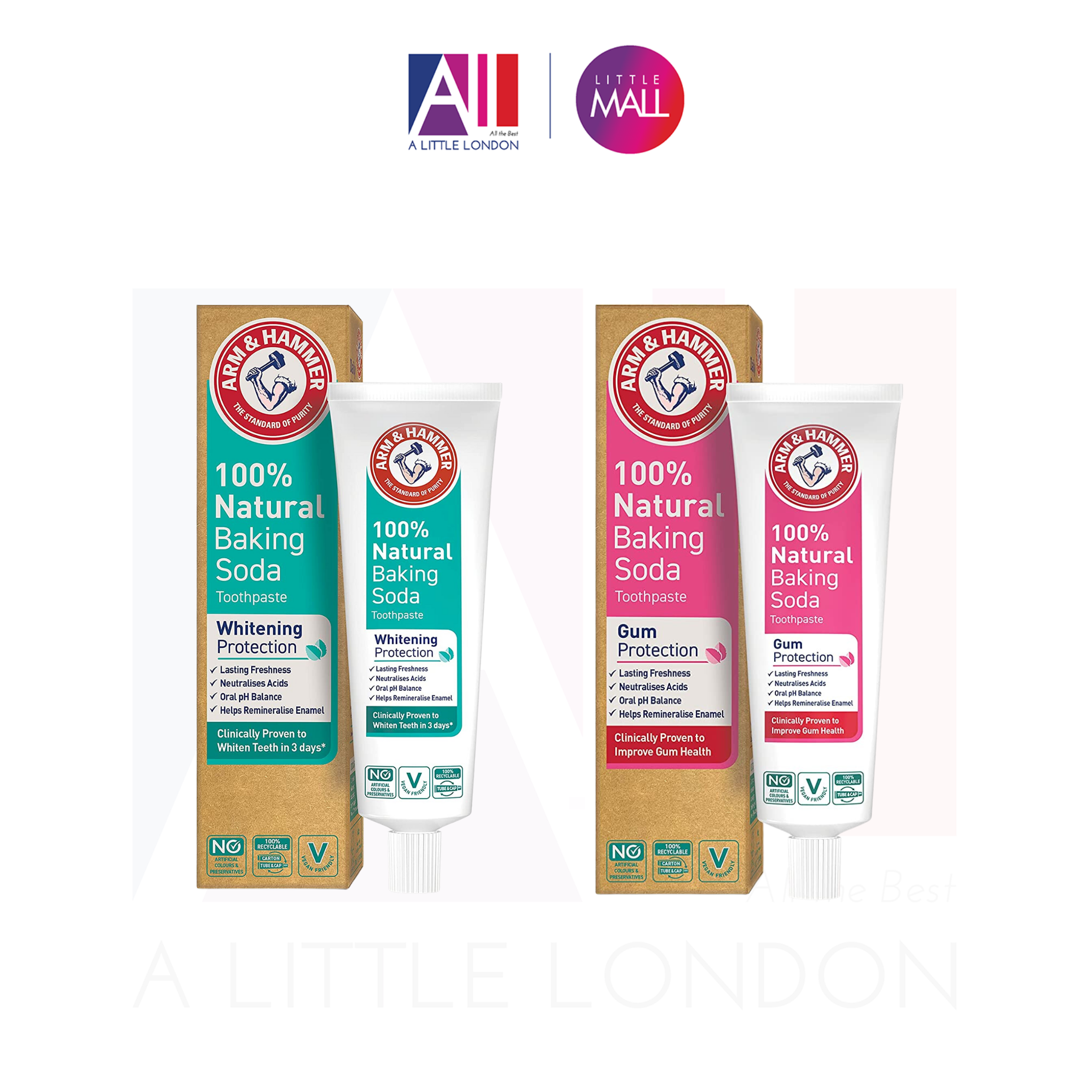 Kem đánh răng làm trắng Arm & Hammer 100% Natural Toothpaste 75ml (Bill Anh)