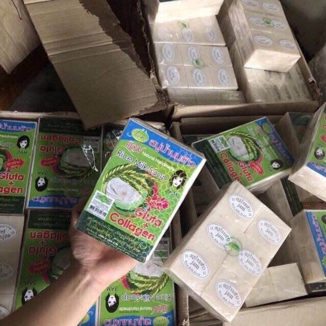 Lốc 12 Xà phòng cám gạo Thái Lan