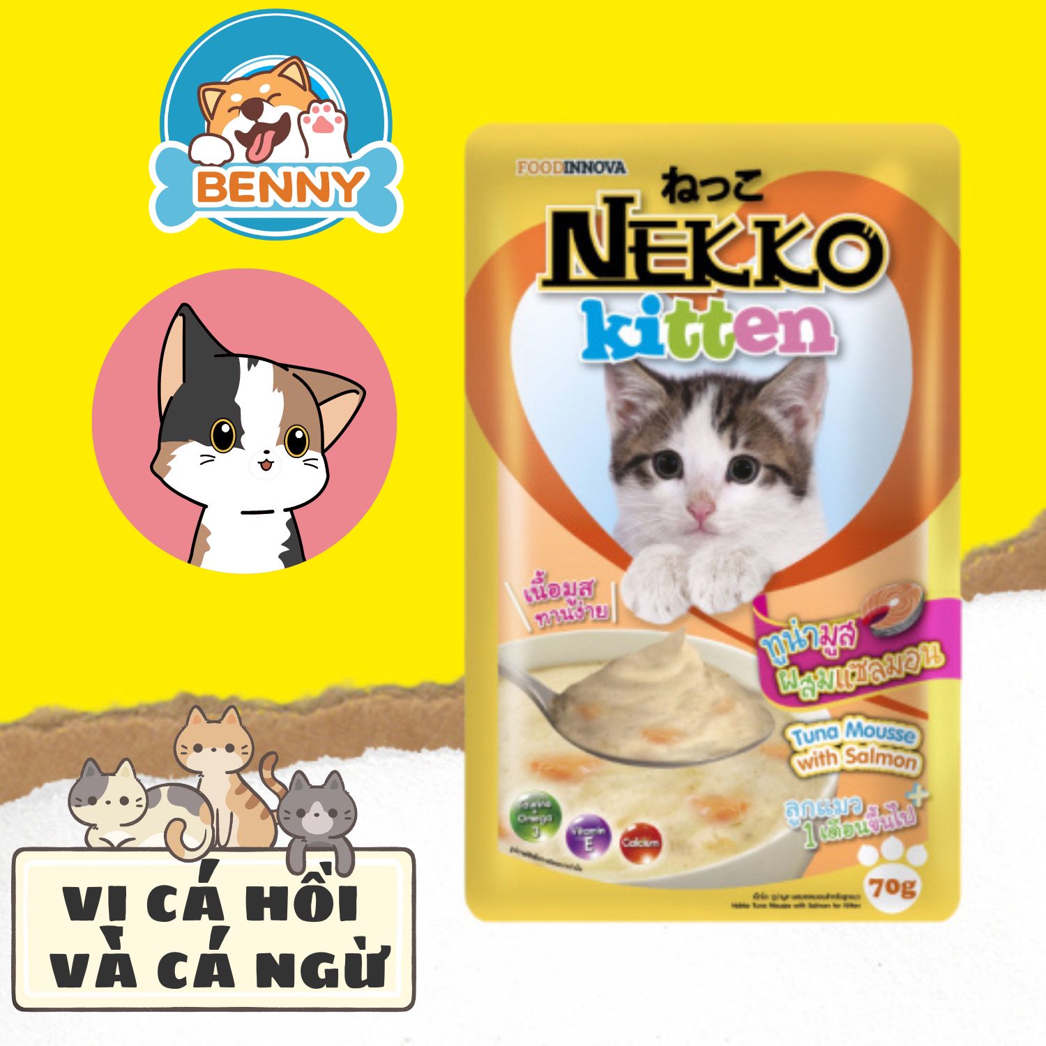 Pate Nekko Cho Mèo Con 70g  - Nekko Kitten Mousse