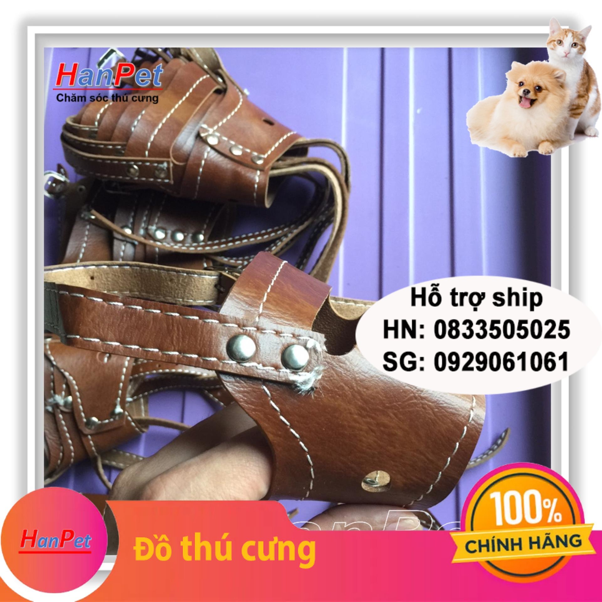 Hanpet - Rọ mõm chó da loại mõm dài - size 2 chó 3- 6kg ( 605b)- HP10480TC