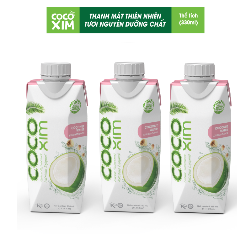 12 boxes of scented coconut 100% with lotus fragrance blended-cocoxim 330ml-Yoosoo