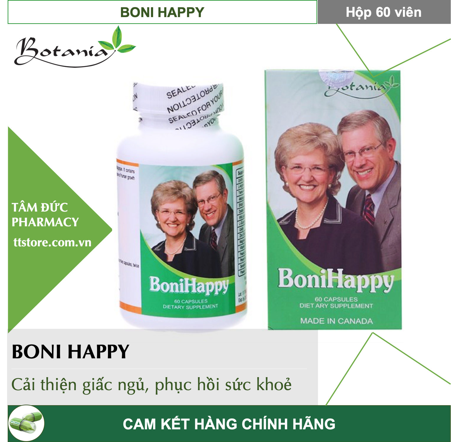 BONIHAPPY - Giúp ngủ ngon cải thiện trí nhớ cho người cao tuổi