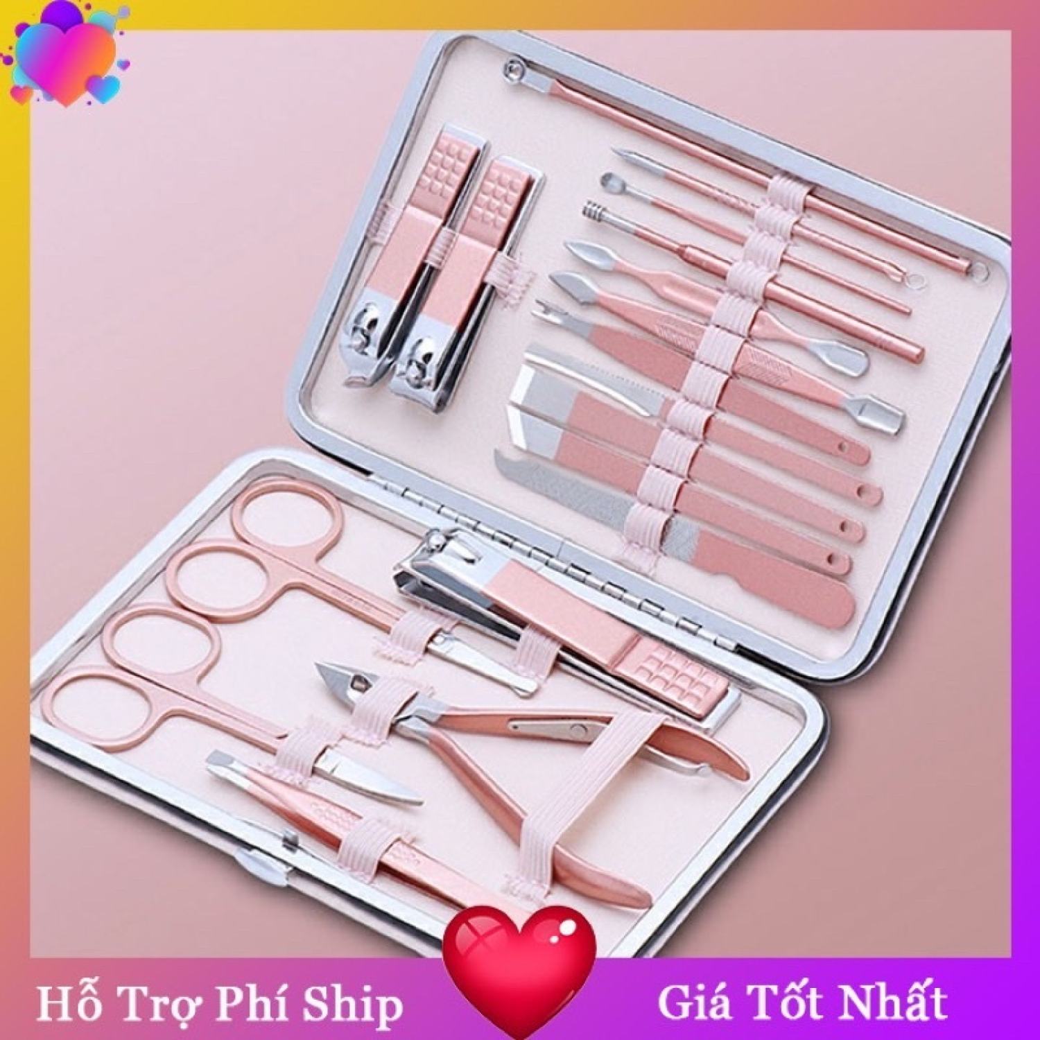 Ndh0257 bộ bấm móng bấm móng 18 món cao cấp