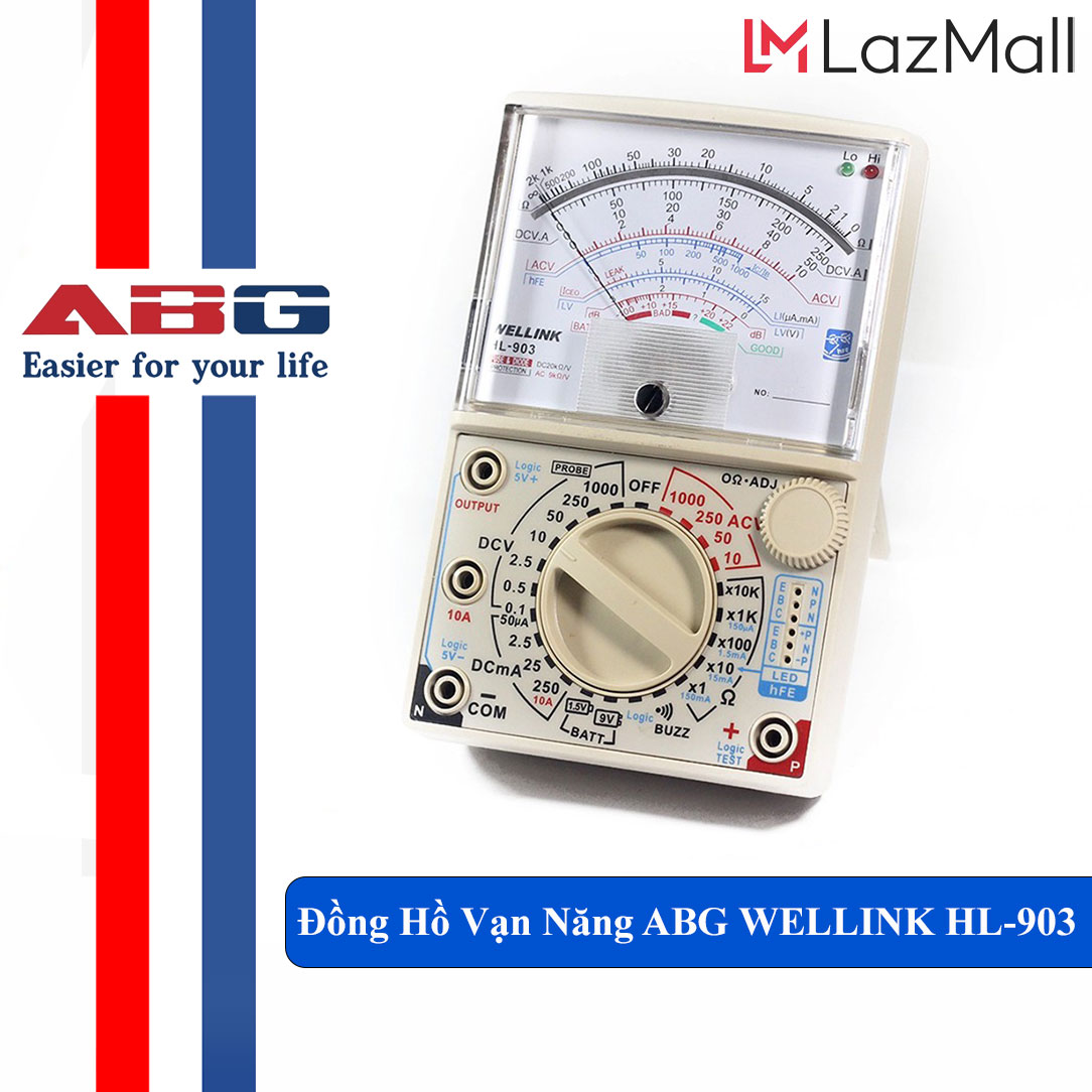 Đồng hồ vạn năng kỹ thuật số abg wellink hl-903