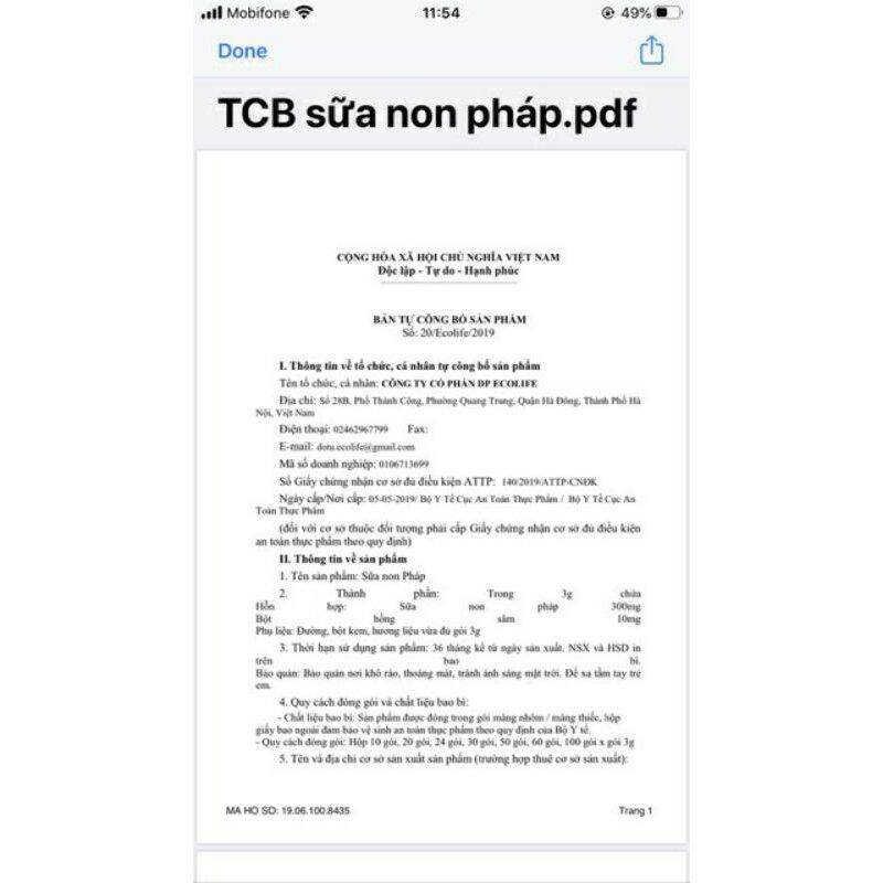 [HCM]Sữa non Pháp Ecolife