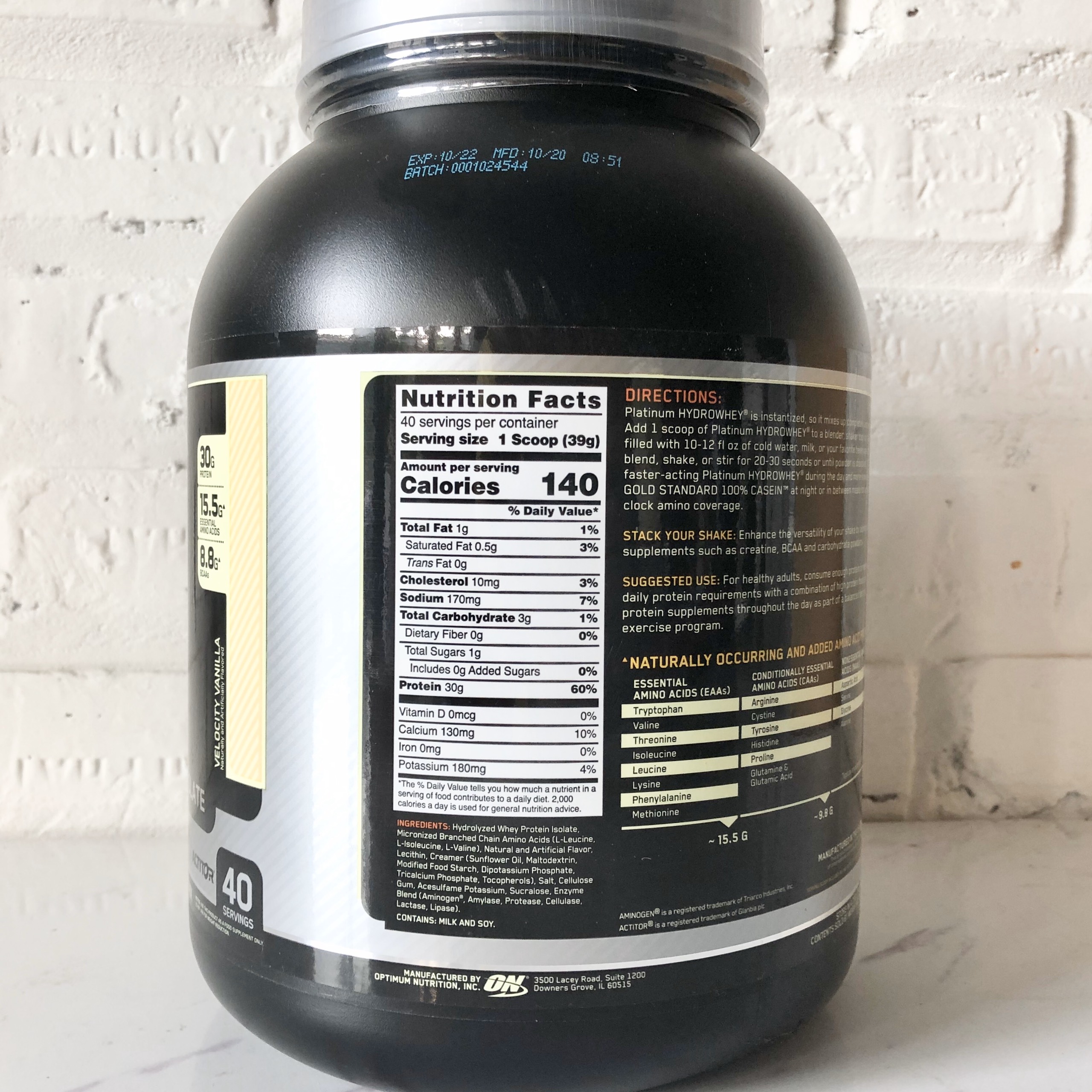 PLATINUM HYDROWHEY - 3,5lbs [FREE SHAKER]