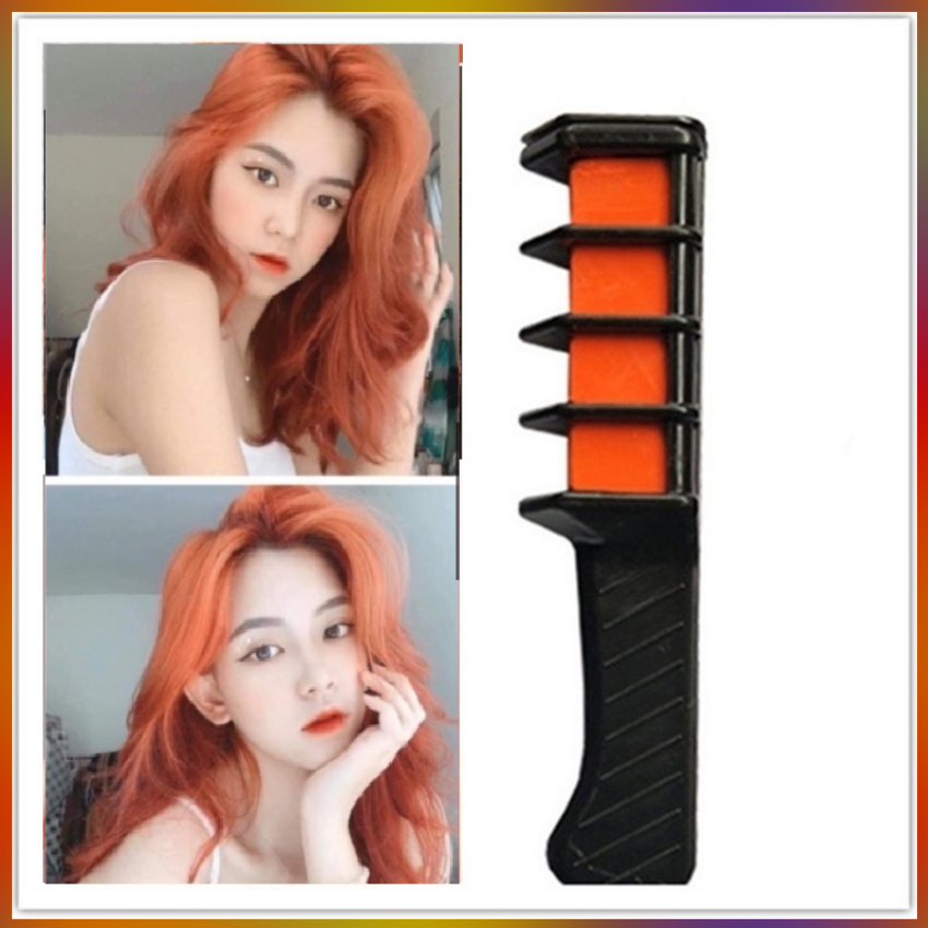 Phấn Nhuộm Tóc Đổi Mầu Tóc Cam Tạm Thời Dạng Lược Cá Tính 14Gr/Chiếc